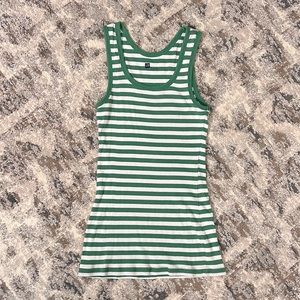 Gap green vertical striped tank